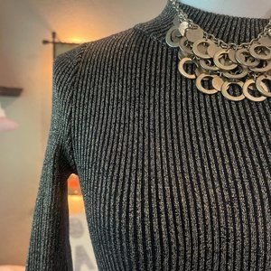 Love Always gold and black M Sweater Dress